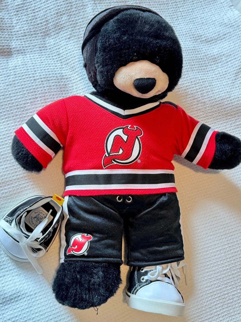 Build-A-Bear Workshop New Jersey Devils NHL Hockey Fan Bear Plush with Jersey, S